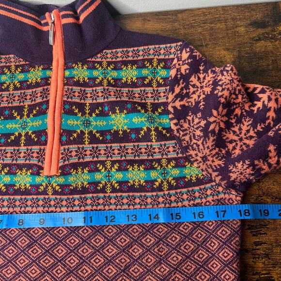 Neve Julia Ski Sweater Base Layer Women's M 1/4 Zip Pullover Merino Wool Blend - Picture 8 of 10